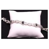 Genuine black diamond bracelet
