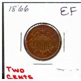 1866 2 cent coin