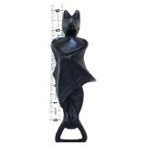 Cast iron black bat bottle opener