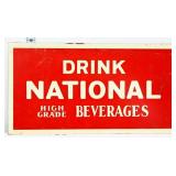 Vntg metal 12x6.5 Drink National adv sign