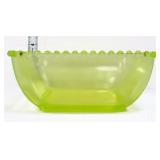 Vntg beaded vaseline 7.5x7.5in bowl