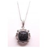 Genuine black diamond necklace