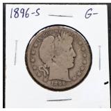 1896S barber half dollar