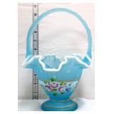 Fenton blue topaz Charleton Collection basket