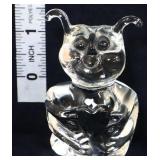 Fenton miniature clear Luv Bug figure