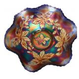 Fenton 9in carnival acorn bowl
