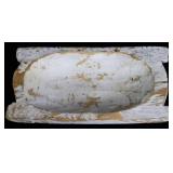 White wood biscuit dough bowl