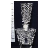 Clear perfume bottle w/ tall stopper see pics