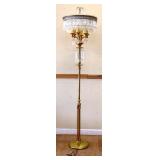Vintage floor lamp w/ glass prisms