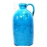 Blue pottery decorator jug