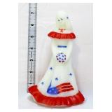 Fenton 7in 2008 FGS patriotic bridesmaid figure