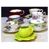 Lot of 7 estate cup & saucer sets