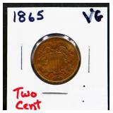 1865 2 cent coin