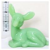 Jadeite laying deer figure