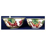 Lot of 2 Sonata grape motif bowls