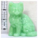 Jadeite 2.5in sitting cat figure