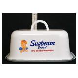 White enamel Sunbeam butter dish