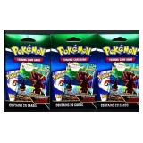 3 sealed Pokemon booster packs