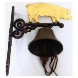 Cast iron pig bell