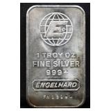 1 troy ounce Engelhard silver bar