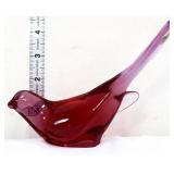 Fenton dusty rose pink bird of happiness figure