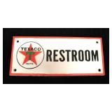 Cast iron Texaco Restroom sign