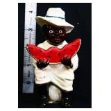 Cast iron sitting man americana bank