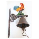 Cast iron rooster bell