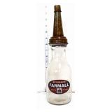 Glass Farmall oil bottle w/ lid