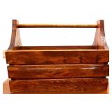 Vintage wood magazine rack