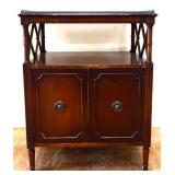 Vintage mahogany 2 door record cabinet see pics