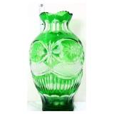 9in green bohemian vase