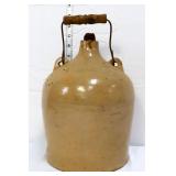 Vntg stone jug w/ bale handle