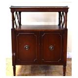 Vintage mahogany 2 door record cabinet see pics