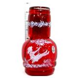 Fenton red Mary Gregory tumble up set