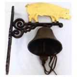 Cast iron pig bell