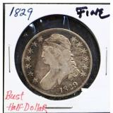 1829 bust half dollar
