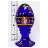 Fenton cobalt apples & fruit egg