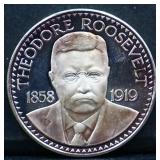 1.0oz Teddy Roosevelt silver round