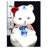 Fenton 2001 white Stars & Stripes teddy bear