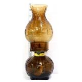 Viking brown paneled oil lamp