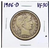 1906D barber half dollar