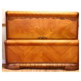 Full size Deco style bed w/ rails