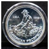 1 troy ounce Engelhard Prospector silver round