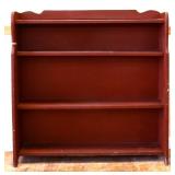 Vintage wood 3 shelf bookshelf