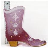 Fenton rose satin daisy & button boot