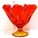 Vntg LE Smith amberina compote