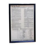 Framed 13.25x19.5 We The People picture NO SHIP