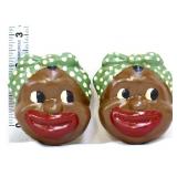 Pair chalk face Americana ladies