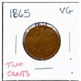 1865 2 cent coin